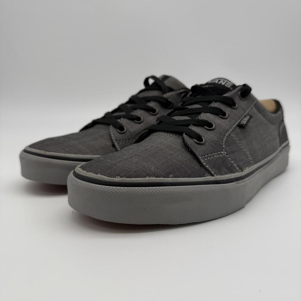 Vans Gray and Black Canvas Sneakers - Men's Size 9 - Picture 4 of 11